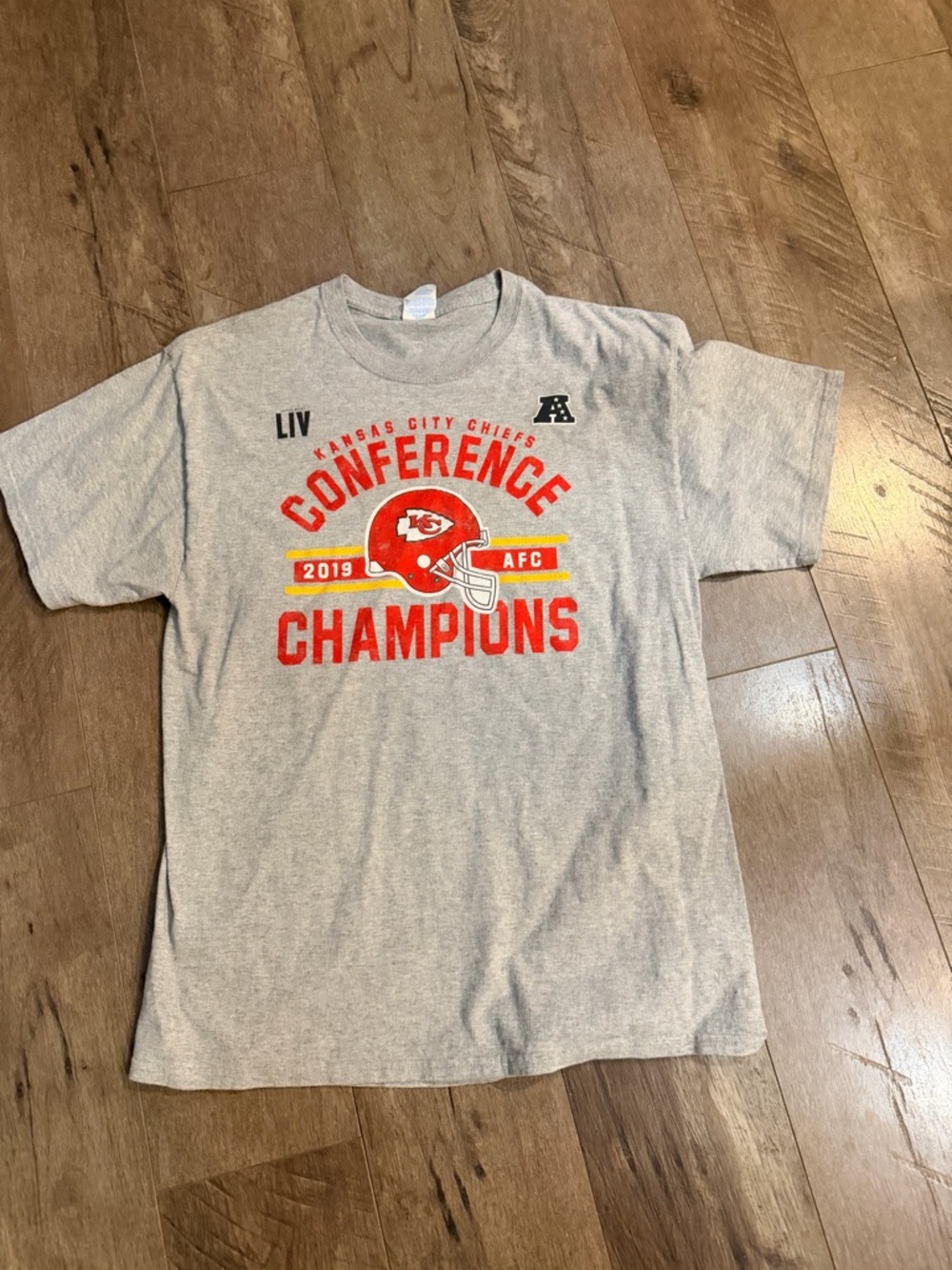 Kansas City Chiefs Gray Conference Champions Short Sleeve Tee